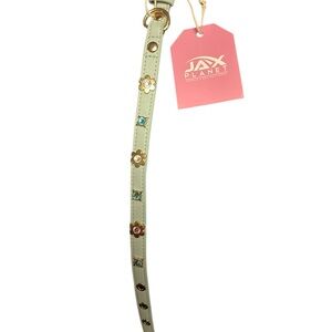 Leather Dog Collar with Floral Accents
